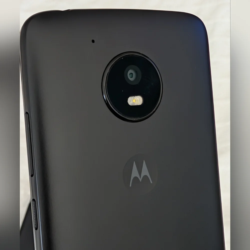 Motorola E4 & Case - Black - Small Compact Smart Phone